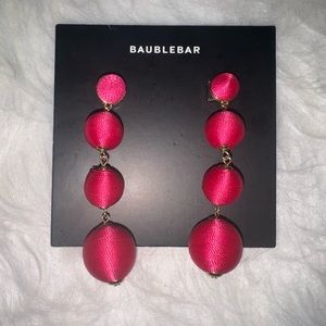 BaubleBar Hot Pink Statement Drop Earrings
